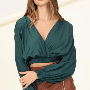 WRAP CROP BLOUSE